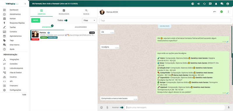 FarmaAI - Conversa Inteligente para Busca de Medicamentos via WhatsApp com IA